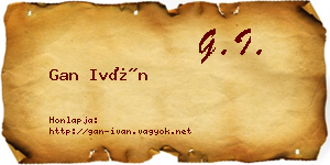 Gan Iván névjegykártya
